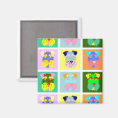 Schnauzer Pop Art Magnet (Vorderseite/Rückseite)