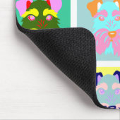 Schnauzer-Pop-Kunst Mousepad (Ecke)