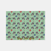 Schnauzer Portrait Fleecedecke (Vorderseite (Horizontal))