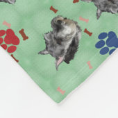 Schnauzer Portrait Fleecedecke (Ecke)