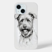 Schnauzer Portrait Pencil Sketch Case-Mate iPhone Hülle (Rückseite)
