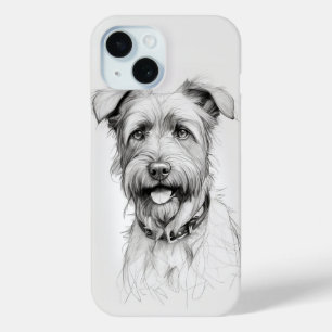 Schnauzer Portrait Pencil Sketch Case-Mate iPhone Hülle