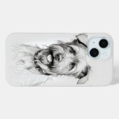 Schnauzer Portrait Pencil Sketch Case-Mate iPhone Hülle (Rückseite (Horizontal))