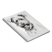 Schnauzer Portrait Pencil Sketch Notizblock (Rechte Seite)