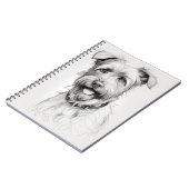 Schnauzer Portrait Pencil Sketch Notizblock (Linke Seite)