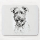 Schnauzer Portrait Sketch Mousepad (Vorne)