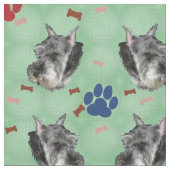 Schnauzer Portrait Stoff (Nahaufnahme)