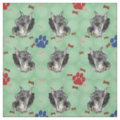 Schnauzer Portrait Stoff (Muster)