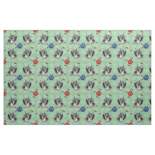 Schnauzer Portrait Stoff (Fat Quarter (45,7 x 55,9 cm))
