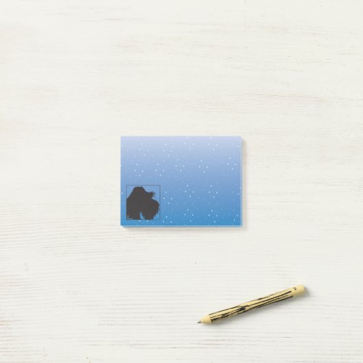 Schnauzer Post-it Klebezettel (Auf Schreibtisch)