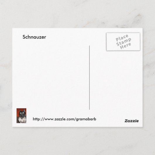 Schnauzer Postcard Postkarte (Rückseite)
