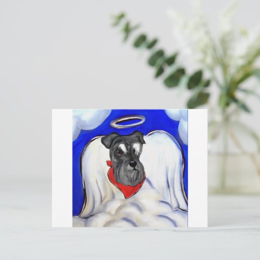 Schnauzer Postkarte (Stehend Vorderseite)