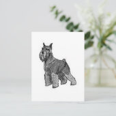 Schnauzer Postkarte (Stehend Vorderseite)