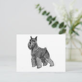 Schnauzer Postkarte (Stehend Vorderseite)