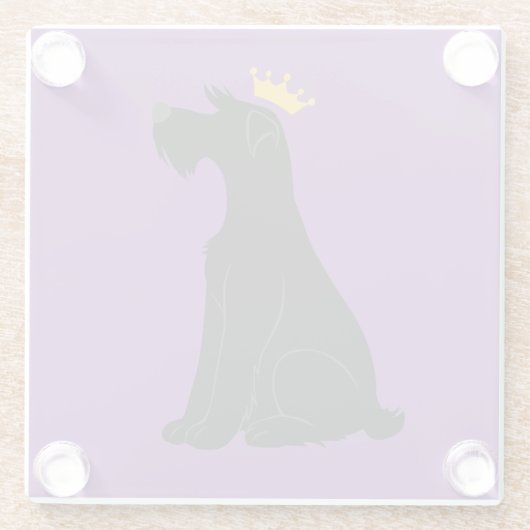 Schnauzer Prince Glasuntersetzer (Rückseite)