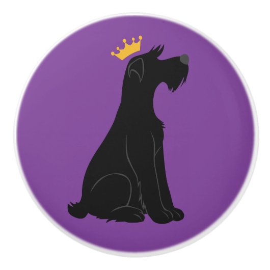 Schnauzer Prince Keramikknauf (Vorderseite)