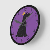 Schnauzer Prince Runde Wanduhr (Winkel)