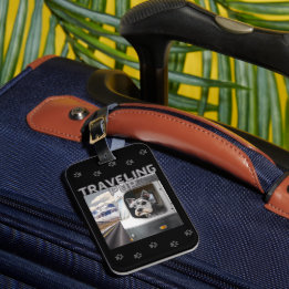 Schnauzer Pup Black Luggage Tag Gepäckanhänger