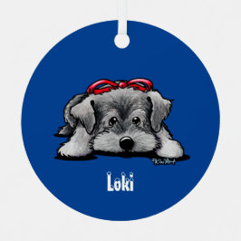 Schnauzer Puppy Christmas Ornament Aus Metall