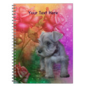 Schnauzer Puppy Fantasy Dog Art Notebook Notizblock (Vorderseite)