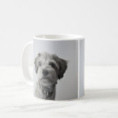 Schnauzer Puppy Portrait Photo Kaffeetasse (Vorderseite Links)