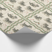Schnauzer Pup's First Christmas Geschenkpapier (Ecke)