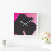Schnauzer Quadratische Wanduhr (Zuhause)
