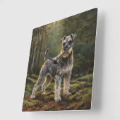 Schnauzer  quadratische wanduhr (Winkel)