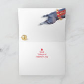 Schnauzer Reindeer Holiday Card - Carquinez Bridge Karte (Innenseite)