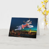Schnauzer Reindeer Holiday Card - Carquinez Bridge Karte (Gelbe Blume)