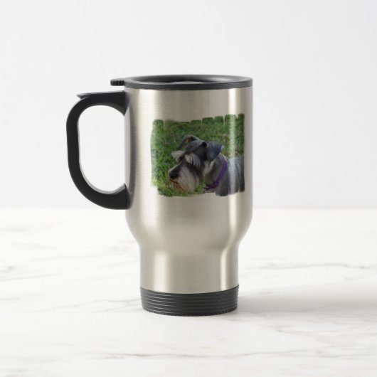 Schnauzer-Reise-Tasse Reisebecher (Links)