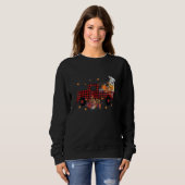 Schnauzer Riding Truck Pumpkin Autumn Leaves Fall Sweatshirt (Vorne ganz)
