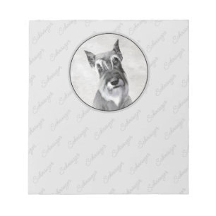 Schnauzer (Riese) - Niedliche Original Hunde Kunst Notizblock