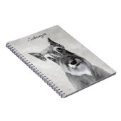 Schnauzer (Riese) - Niedliche Original Hunde Kunst Notizblock (Rechte Seite)