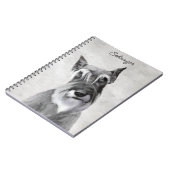 Schnauzer (Riese) - Niedliche Original Hunde Kunst Notizblock (Linke Seite)