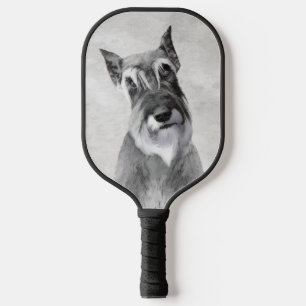 Schnauzer (Riese) - Niedliche Original Hunde Kunst Pickleball Schläger