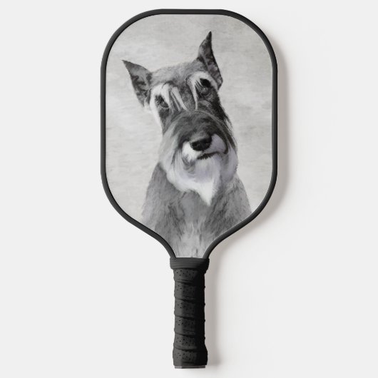 Schnauzer (Riese) - Niedliche Original Hunde Kunst Pickleball Schläger (Vorderseite)