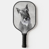 Schnauzer (Riese) - Niedliche Original Hunde Kunst Pickleball Schläger (Rückseite)