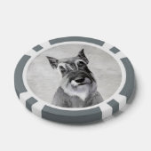 Schnauzer (Riese) - Niedliche Original Hunde Kunst Pokerchips (Einzeln)