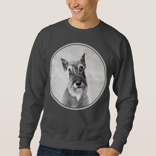 Schnauzer (Riese) - Niedliche Original Hunde Kunst Sweatshirt (Vorderseite)