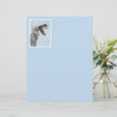 Schnauzer (Riese, Standard) Malerei - Hundekunst (Stehend Vorderseite)