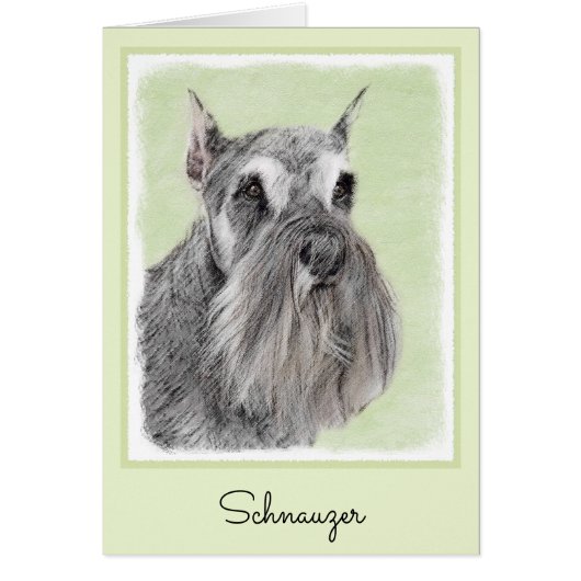 Schnauzer (Riese, Standard) Malerei - Hundekunst (Vorne)