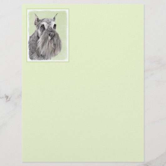Schnauzer (Riese, Standard) Malerei - Hundekunst (Vorderseite)