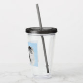 Schnauzer (Riese, Standard) Malerei - Hundekunst Acryltrinkbecher (Links)