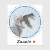 Schnauzer (Riese, Standard) Malerei - Hundekunst Aufkleber (Blatt)