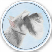 Schnauzer (Riese, Standard) Malerei - Hundekunst Aufkleber (Vorderseite)