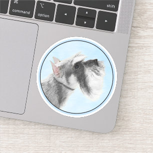 Schnauzer (Riese, Standard) Malerei - Hundekunst Aufkleber