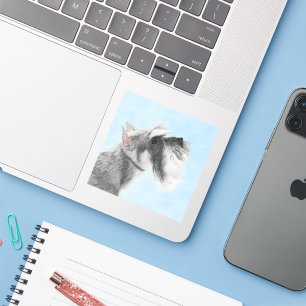 Schnauzer (Riese, Standard) Malerei - Hundekunst Aufkleber