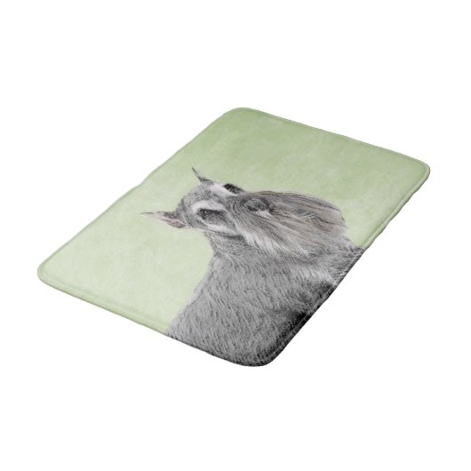 Schnauzer (Riese, Standard) Malerei - Hundekunst Badematte (Schrägansicht)