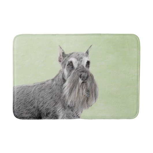 Schnauzer (Riese, Standard) Malerei - Hundekunst Badematte (Vorderseite)
